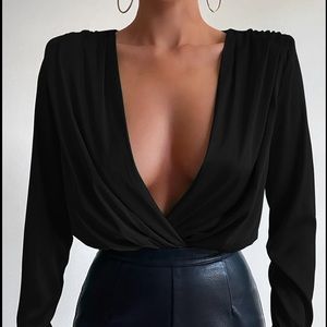 Jaus long sleeve silk body suit